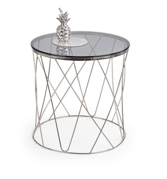 Журнальний столик HALMAR Selena Димчастий / Хром